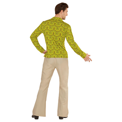 Disco 70S Blus Grön Tapet för män