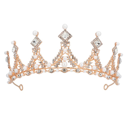 Tiara i roséguld metall