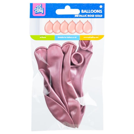 Rose Gold Ballonger Metallic 30cm 6st