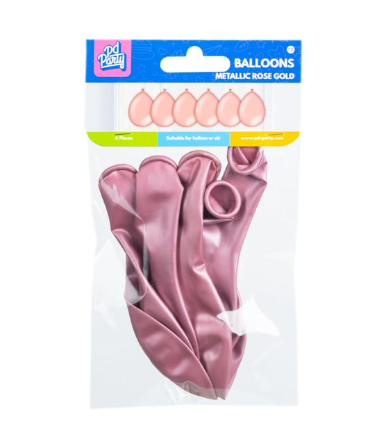 Rose Gold Ballonger Metallic 30cm 6st