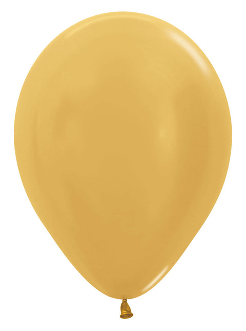 Ballonger Metallic Guld 30cm 12st