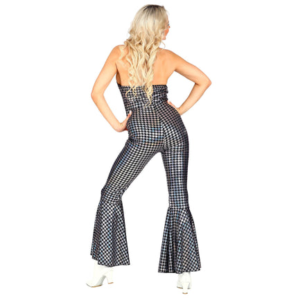 Disco 70S Jumpsuit Silver Dam