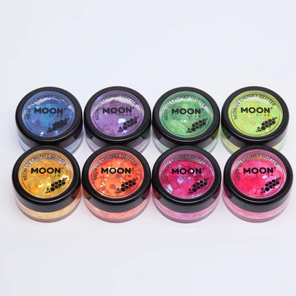 Moon Glow Neon UV Chunky Glitter Grön 3g