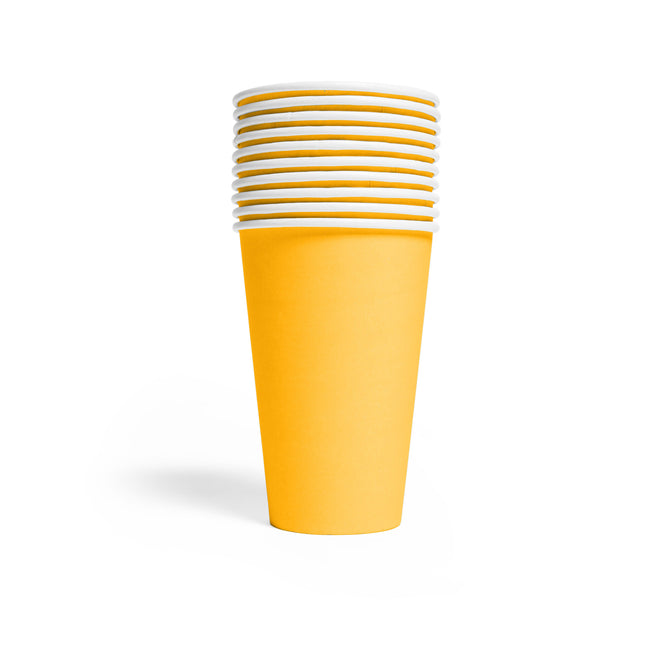 Gula bägare papper 350ml 10st