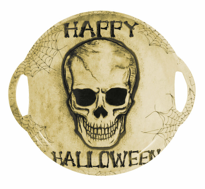 Halloween-bricka Skelett 30cm