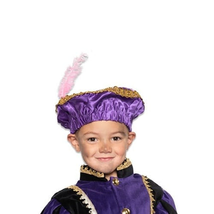 Basker Satin med Fjäder Lila