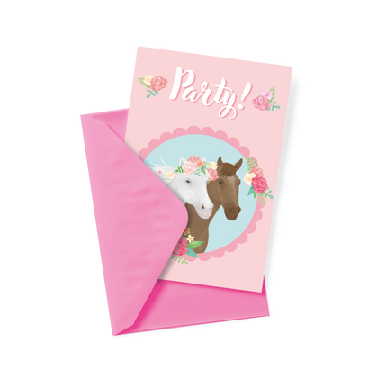 Häst Inbjudningar 6st