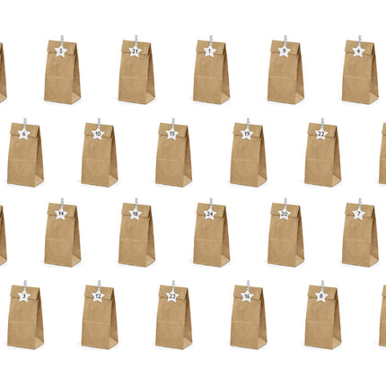 Bruna partypåsar papper 24st