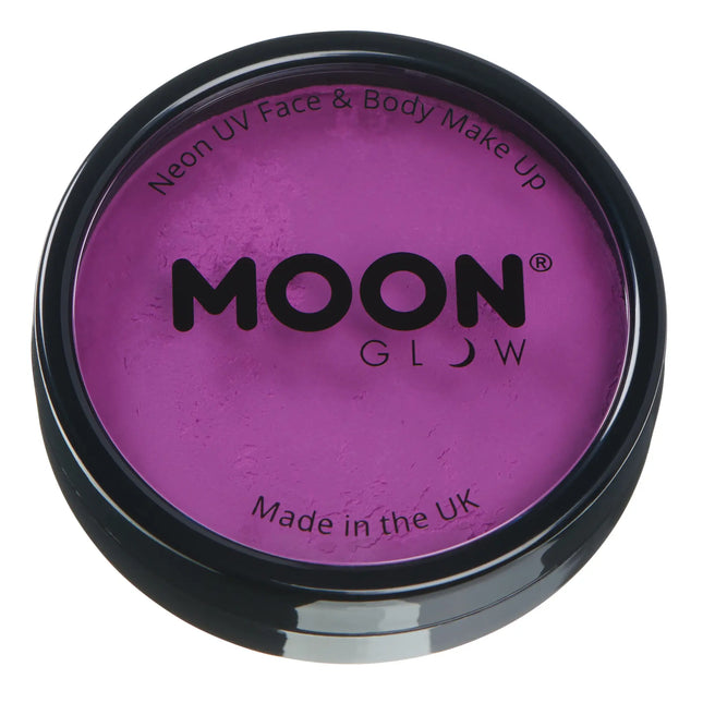 Moon Glow Neon UV Pro Ansiktsfärg Cake Pots Intense Purple 36g