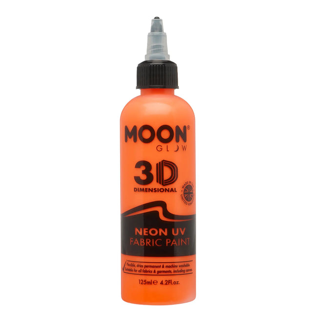 Moon Glow Neon UV textilfärg Intense Orange 125ml