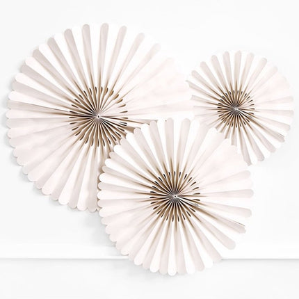 Paper Fans Beige Set 23-40cm 3 delar
