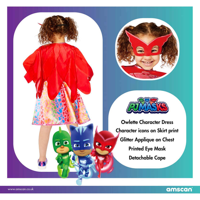 Barndräkt Owlette Rainbow Klänning 6/8 år