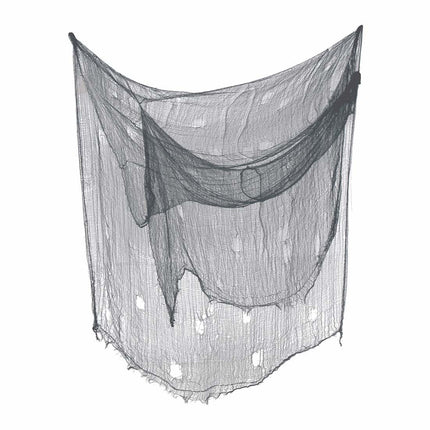 Halloween gardin grå tyg 5m