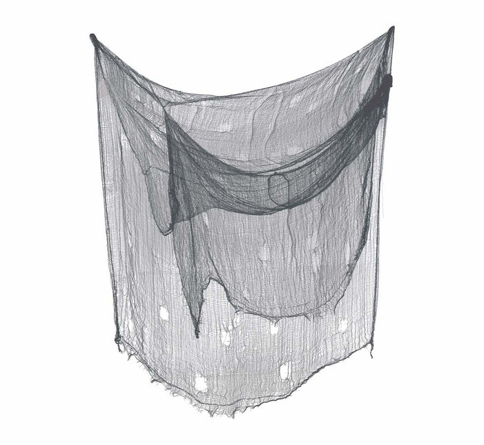 Halloween gardin grå tyg 5m