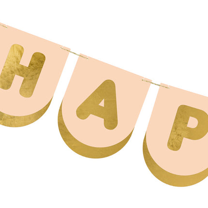 Happy Birthday Bokstavsgirlang Rosa 1,5m