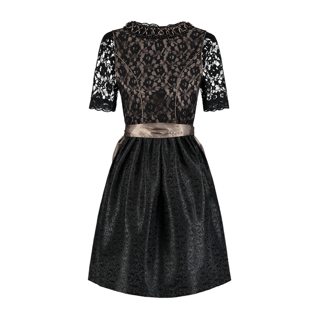 Svart Brun Dirndl Klänning Oktoberfest Damer