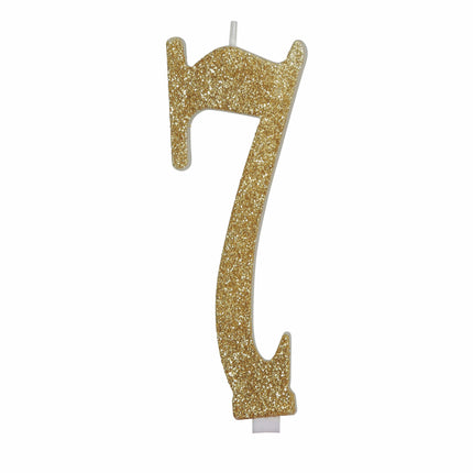 Guldljus 7 år Glitter 12,5cm