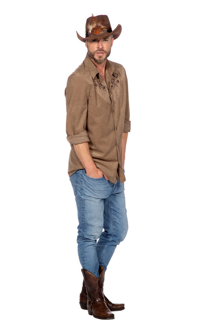 Westernblus Brun Herr