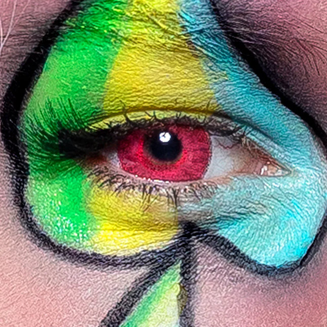 Linser med röd färg Crazy