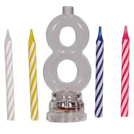 Ljusstake 8 år Led 13cm