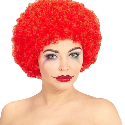 Röd peruk Clown Lockar