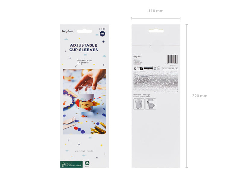 Space Cup-ärmar 23cm 6st