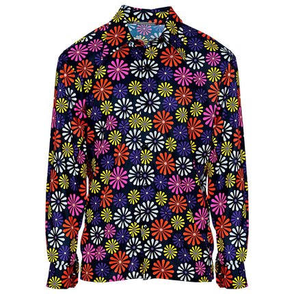 Disco 70S Blus Lila Herr Blommor