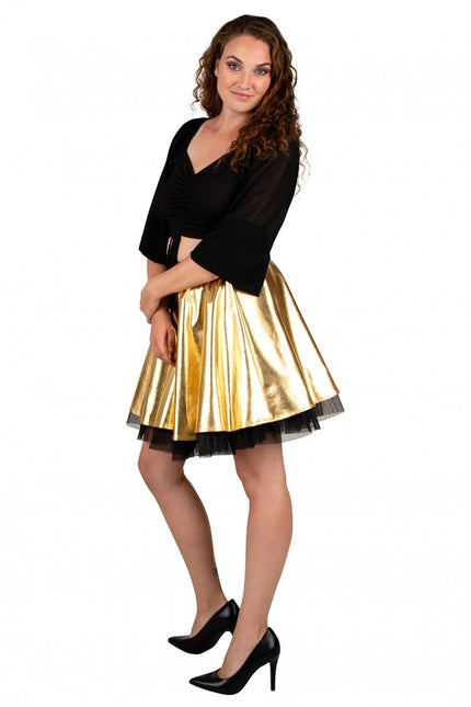 Cirkelkjol metalliskt guld