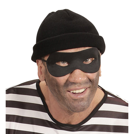 Inbrottstjuv med svart ögonmask