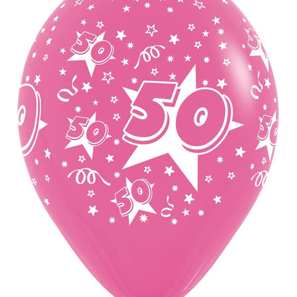 Ballonger Nummer 50 Mix 30cm 25st
