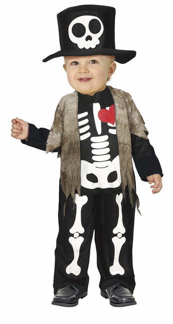 Halloweenkostym Baby Skelett