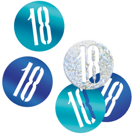 Bordskonfetti 18 år Blå 14gr