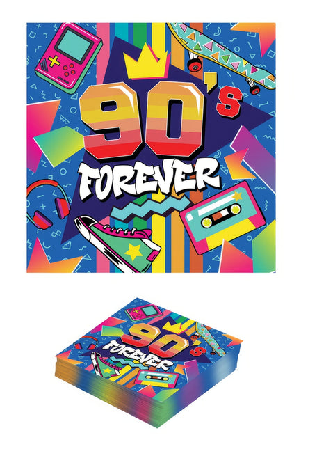 90-tals Servetter 33cm 12st