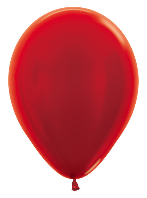 Ballonger Metallic Röd 30cm 50st