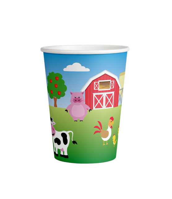 Farm Cups 9cm 8st