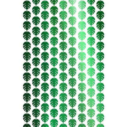 Hawaii Dörrgardin Grön Palm Leaves 2m