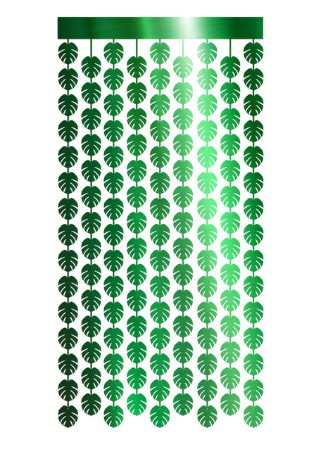 Hawaii Dörrgardin Grön Palm Leaves 2m