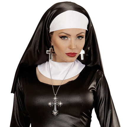 Svarta silverörhängen