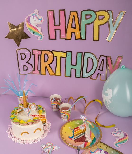 Grattis på födelsedagen Letterslinger Unicorn 2,5m