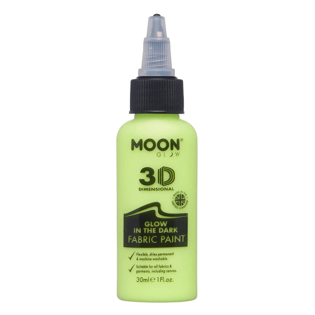 Moon Glow Glow Glow in the Dark Tygfärg Gul 30ml