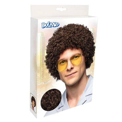 Mörkbrun peruk lockar