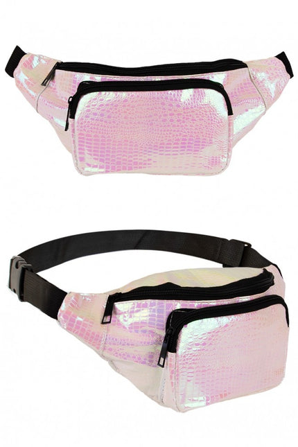 Hip bag orm läder tryck vit