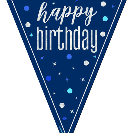 Happy Birthday Girlande Blå 2,5m