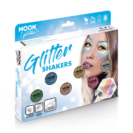 Moon Glitter Holografiska Glitter Shakers Silver 5g