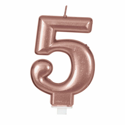 Roséguldljus 5 år 8cm