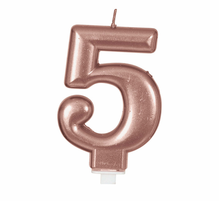 Roséguldljus 5 år 8cm