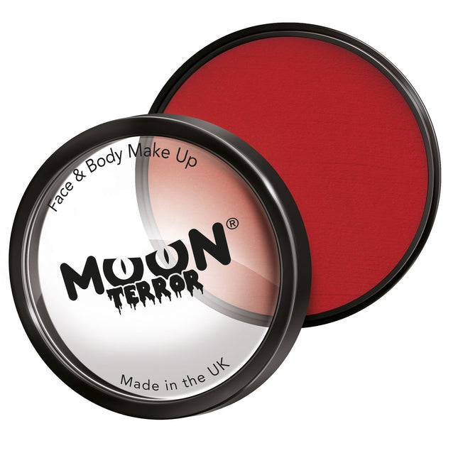 Moon Terror Halloween Pro Face Paint Cake Pots Blodröd 36g