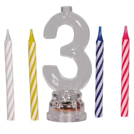 Ljusstake 3 år Led 13cm