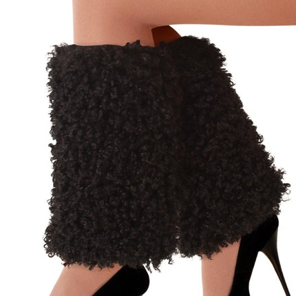 Benvärmare Plush Curly Svart