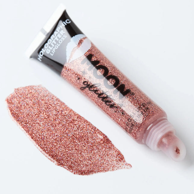 Moon Glitter Holografiskt Glitter Läppglans Rose Gold 15ml